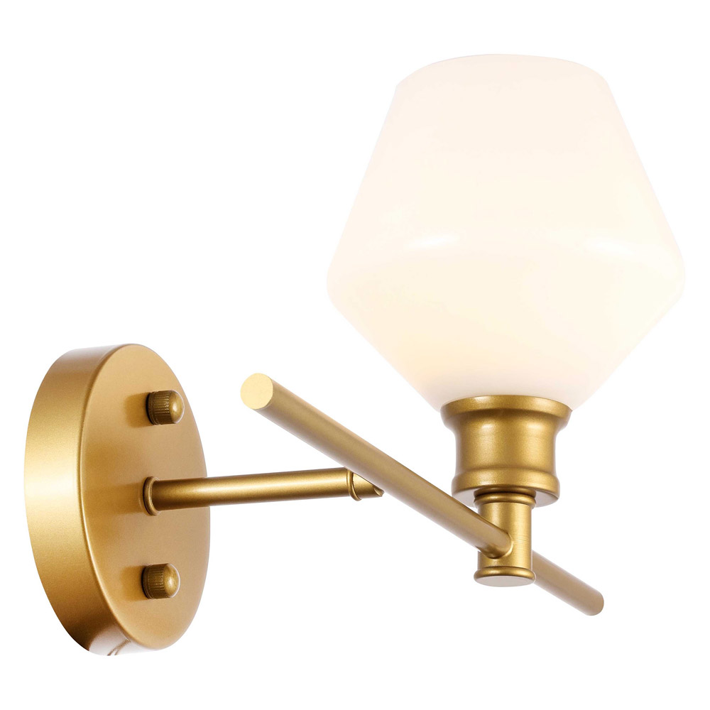 Elegant Wall Sconce - Brass/Matte Glass, Right Side (LD2305BR)