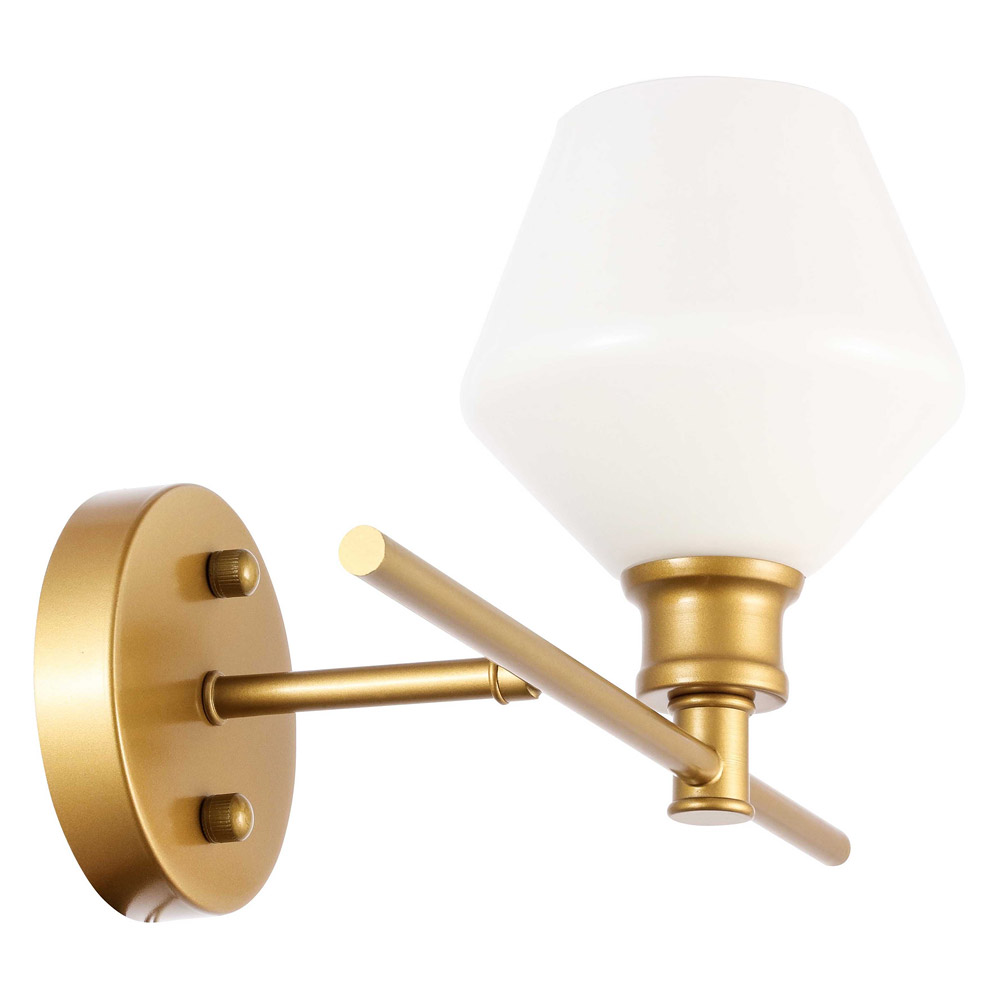 Elegant Wall Sconce - Brass/Matte Glass, Right Side (LD2305BR)