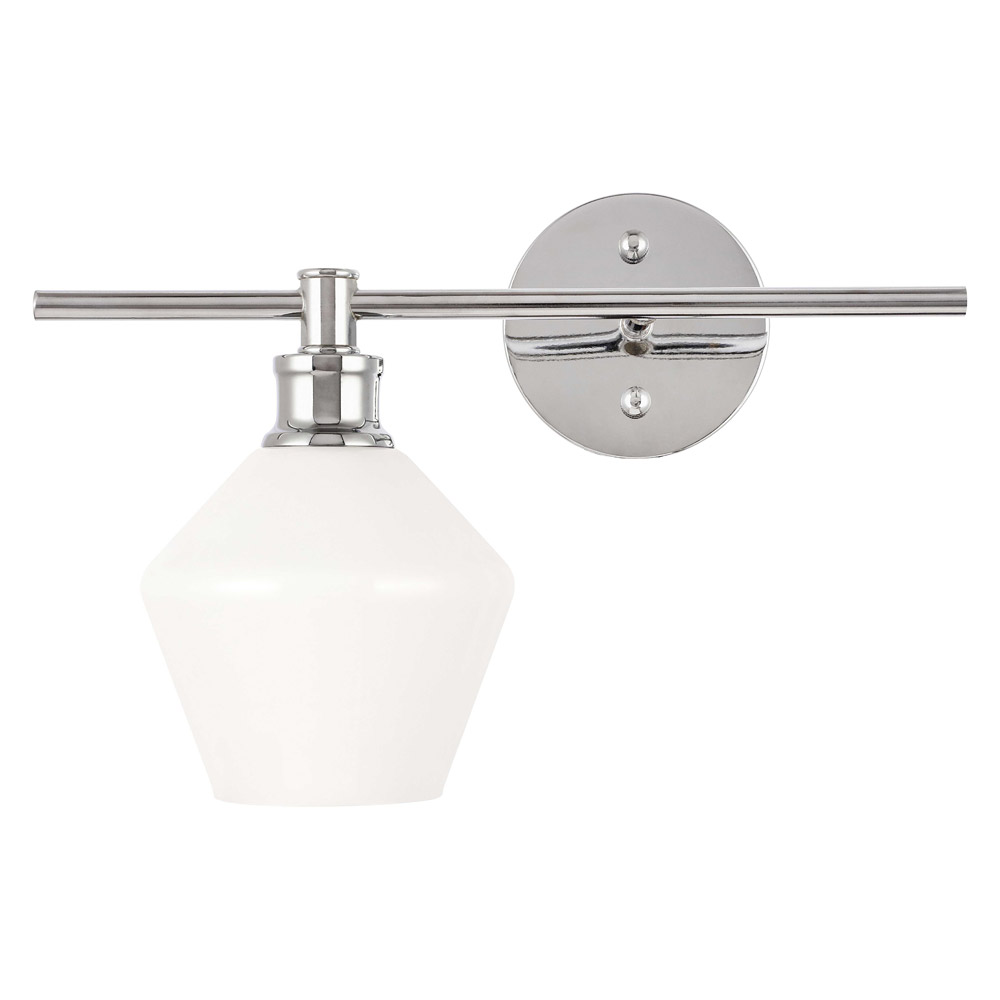 Elegant Wall Sconce - Chrome/Matte Glass, Right Side (LD2305C)