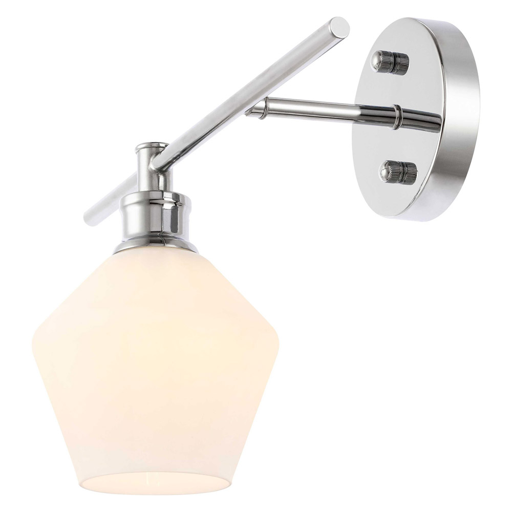 Elegant Wall Sconce - Chrome/Matte Glass, Right Side (LD2305C)