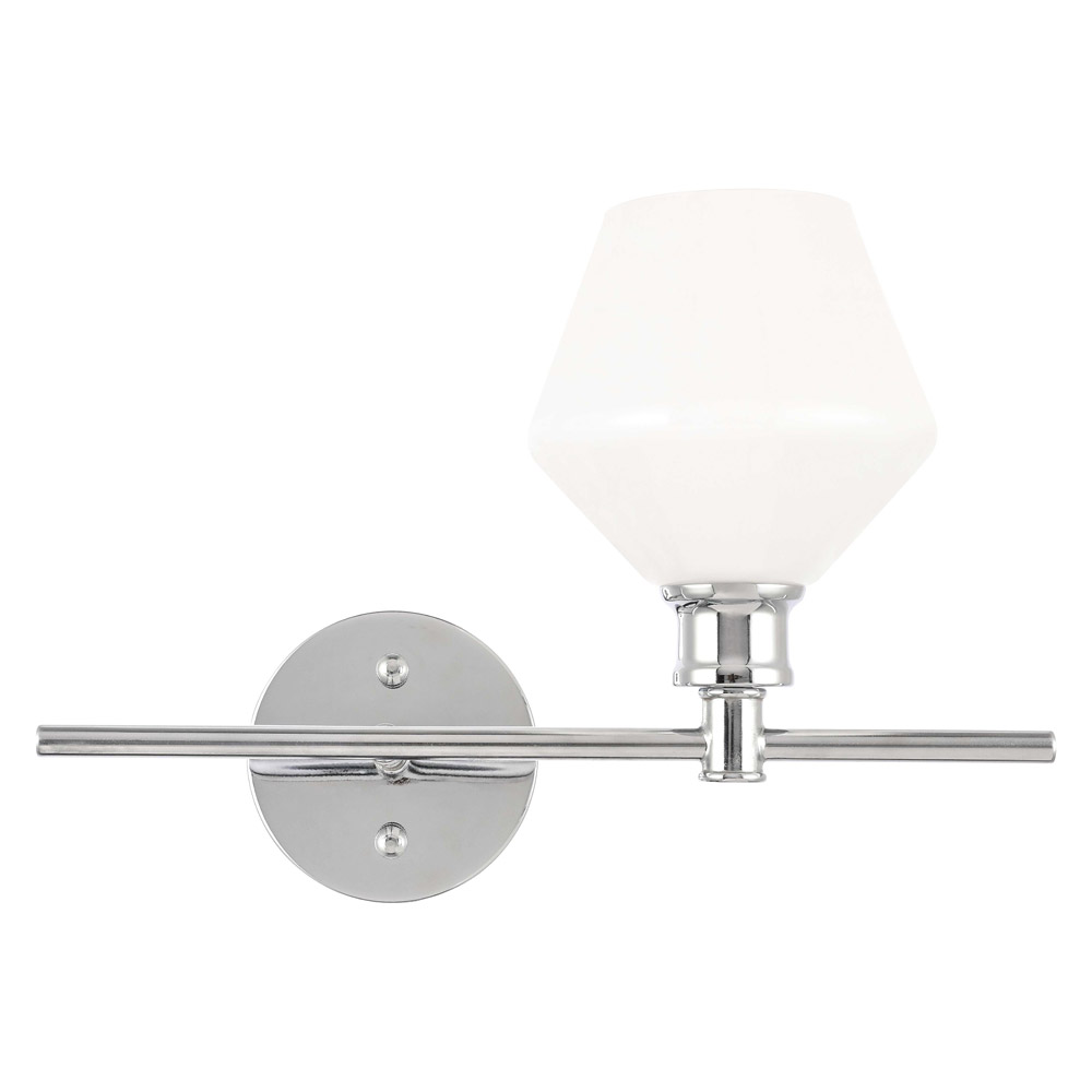 Elegant Wall Sconce - Chrome/Matte Glass, Right Side (LD2305C)