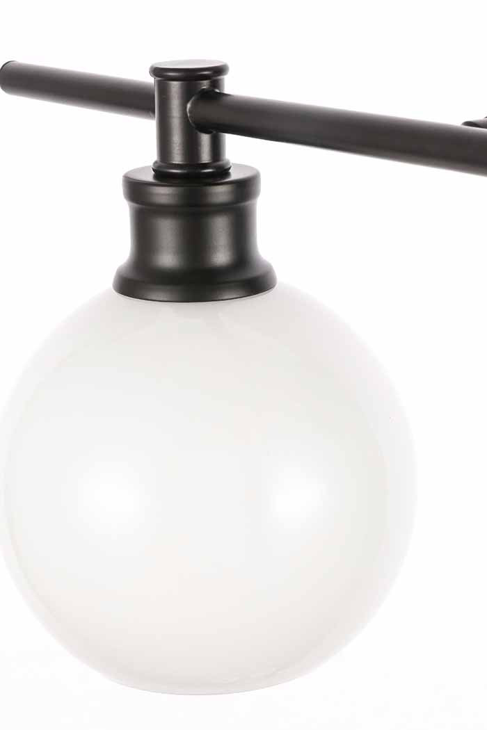 Elegant Wall Sconce - Black/Matte Glass, Right Side (LD2307BK)