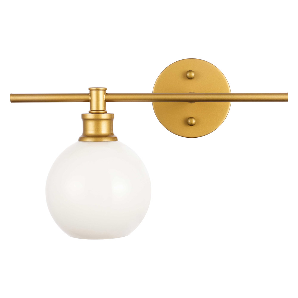 Elegant Wall Sconce - Brass/Matte Glass, Right Side (LD2307BR)