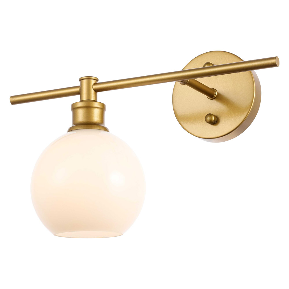 Elegant Wall Sconce - Brass/Matte Glass, Right Side (LD2307BR)