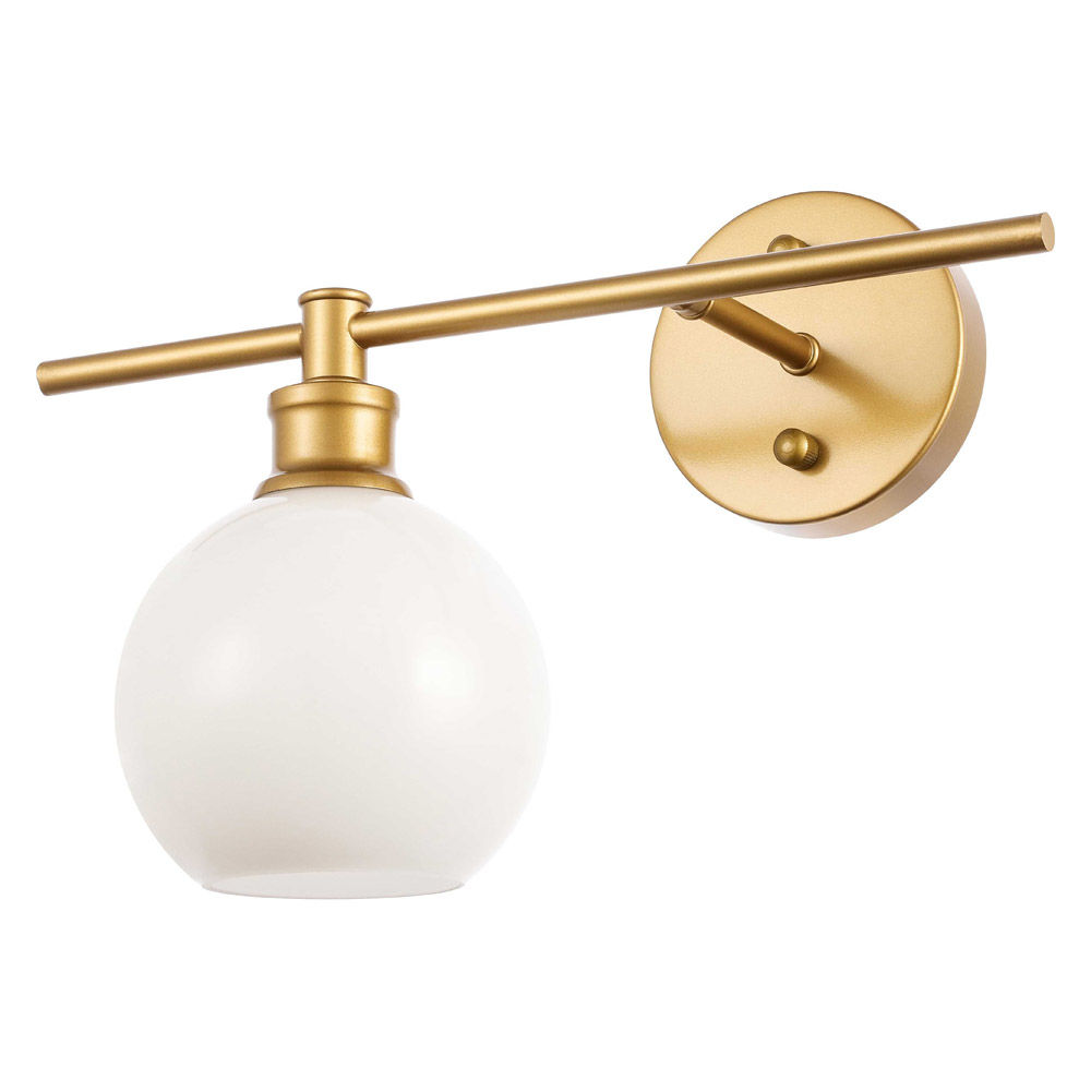 Elegant Wall Sconce - Brass/Matte Glass, Right Side (LD2307BR)