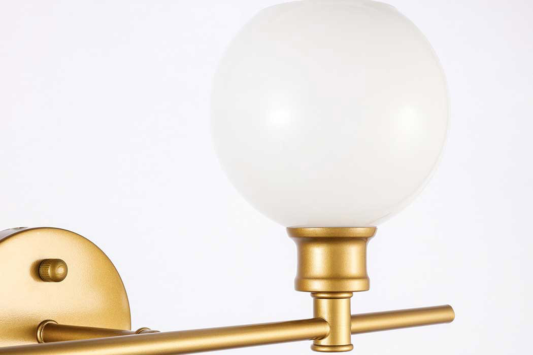 Elegant Wall Sconce - Brass/Matte Glass, Right Side (LD2307BR)