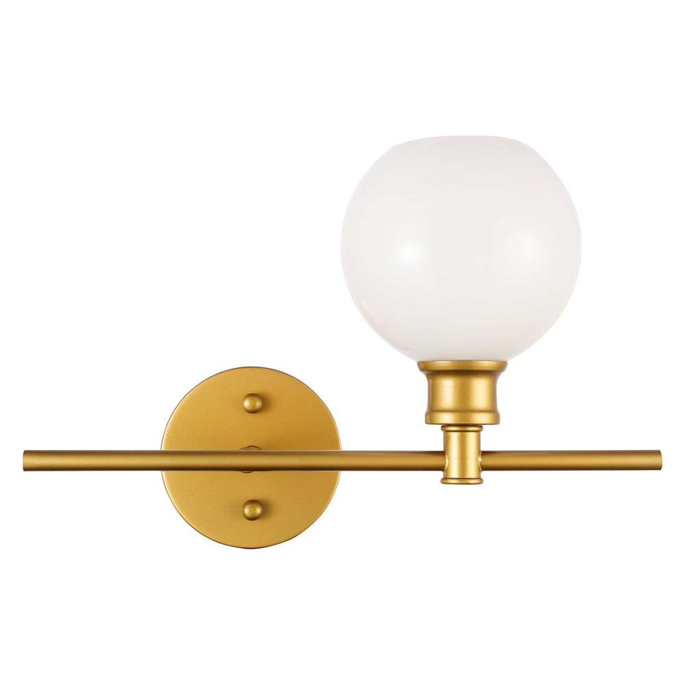 Elegant Wall Sconce - Brass/Matte Glass, Right Side (LD2307BR)