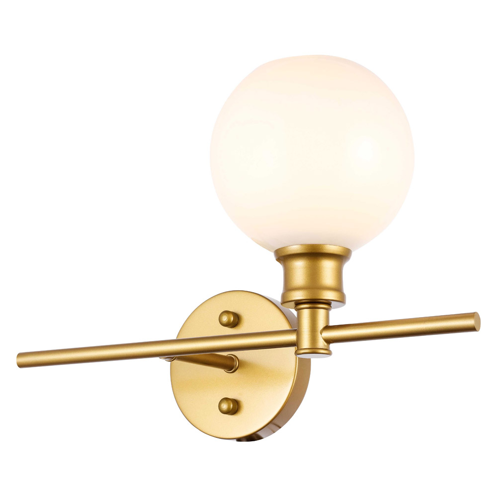 Elegant Wall Sconce - Brass/Matte Glass, Right Side (LD2307BR)