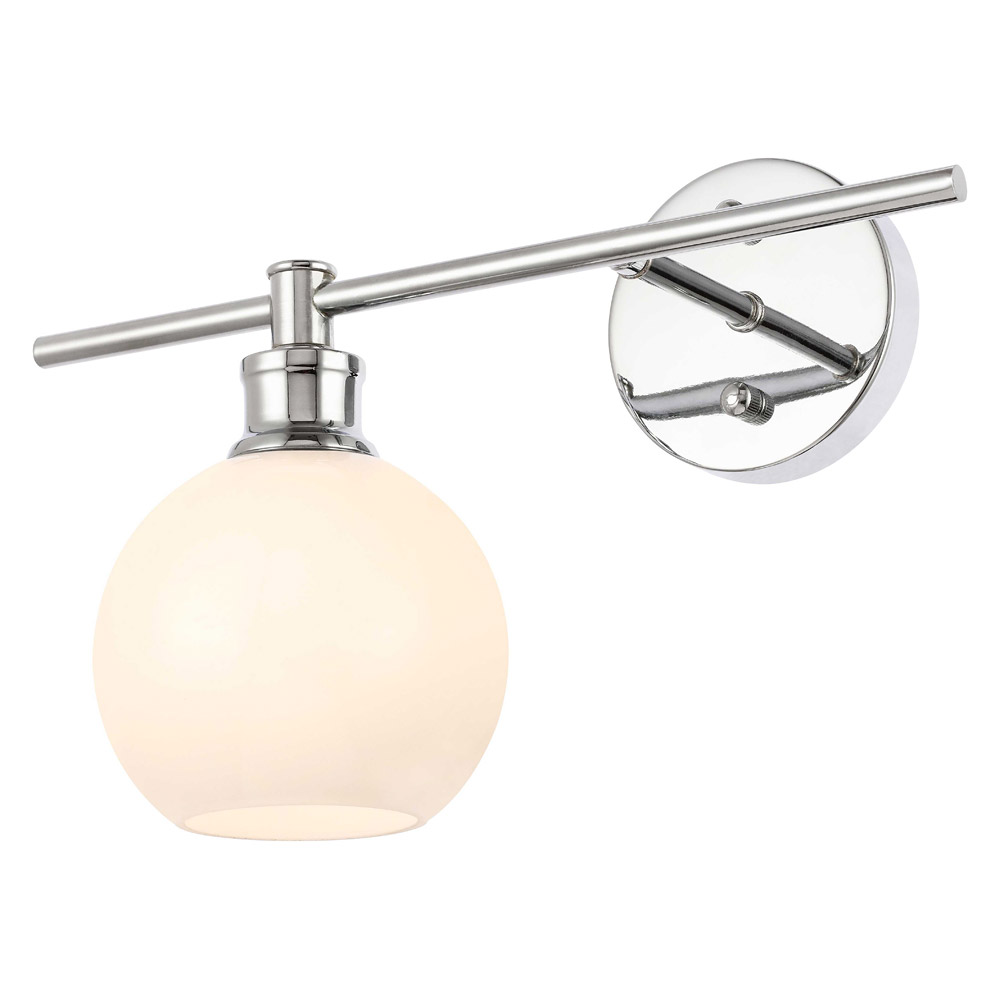 Elegant Wall Sconce - Chrome/Matte Glass, Right Side (LD2307C)