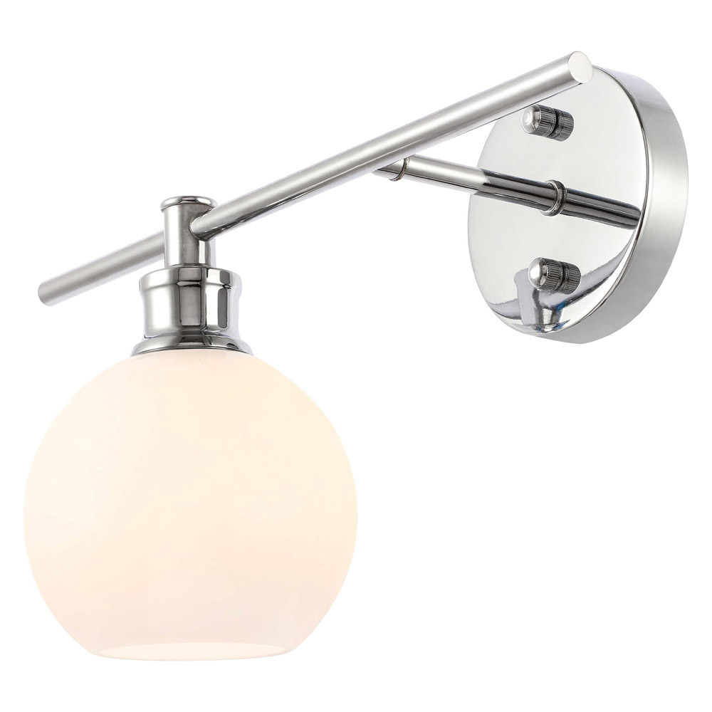 Elegant Wall Sconce - Chrome/Matte Glass, Right Side (LD2307C)