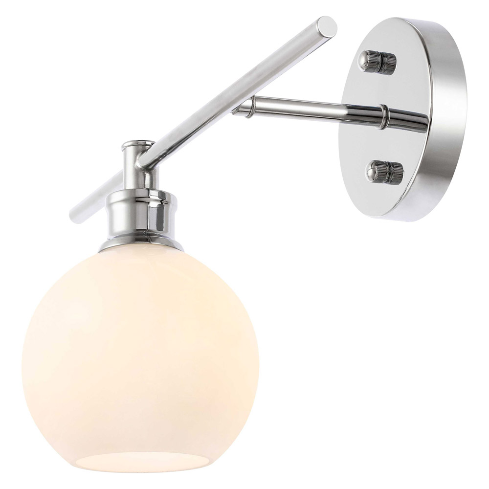 Elegant Wall Sconce - Chrome/Matte Glass, Right Side (LD2307C)