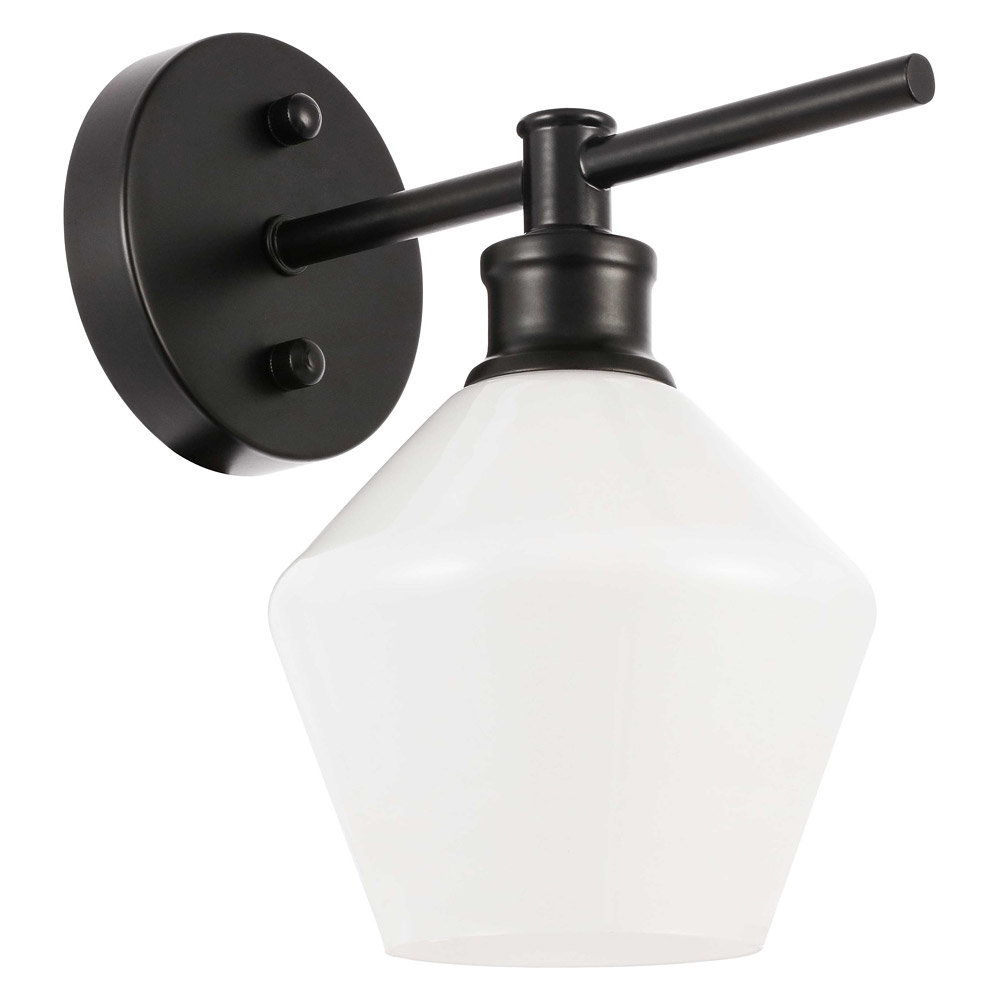 Elegant Wall Sconce - Black/Matte Glass (LD2309BK)