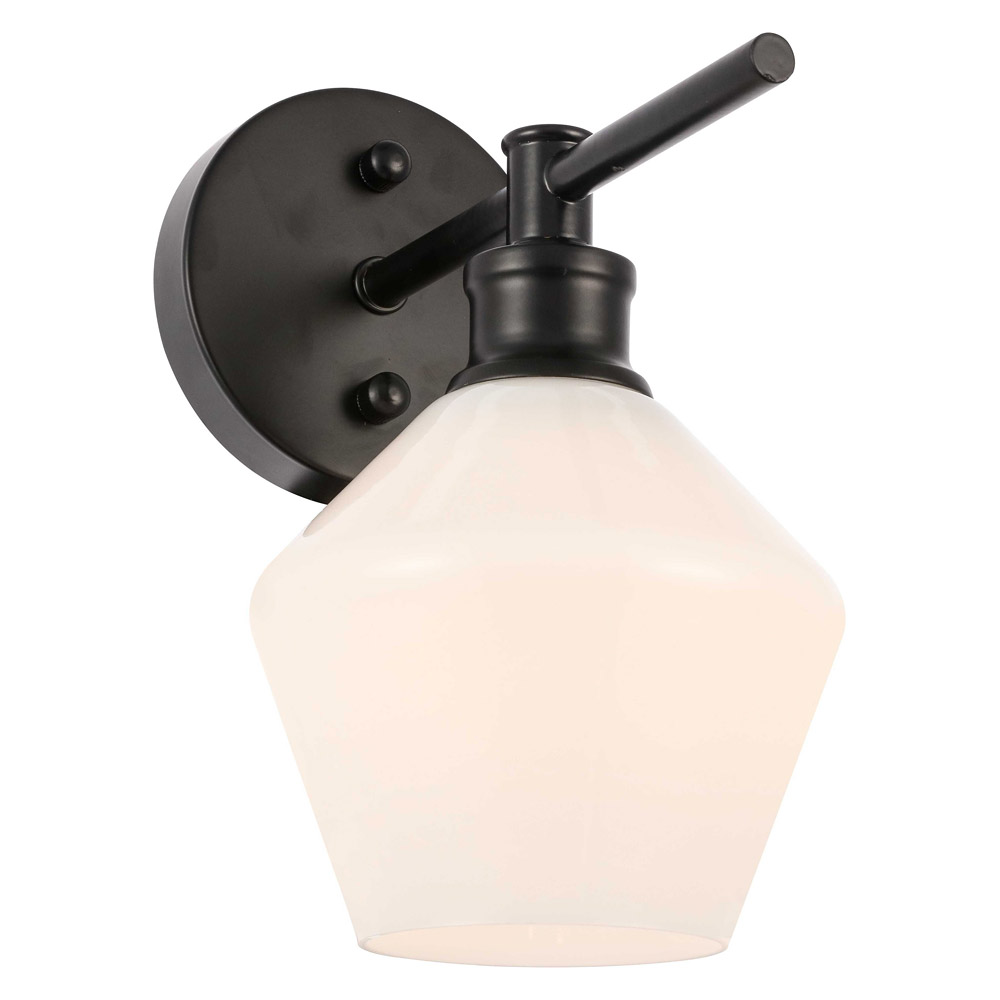 Elegant Wall Sconce - Black/Matte Glass (LD2309BK)