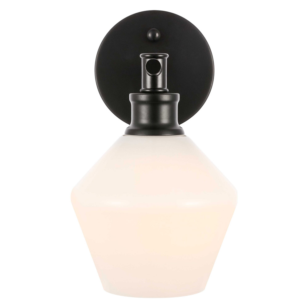 Elegant Wall Sconce - Black/Matte Glass (LD2309BK)