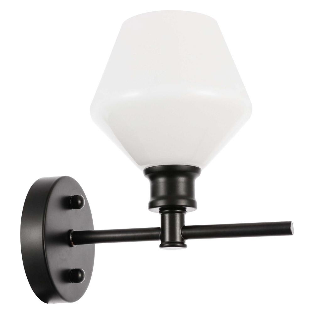 Elegant Wall Sconce - Black/Matte Glass (LD2309BK)