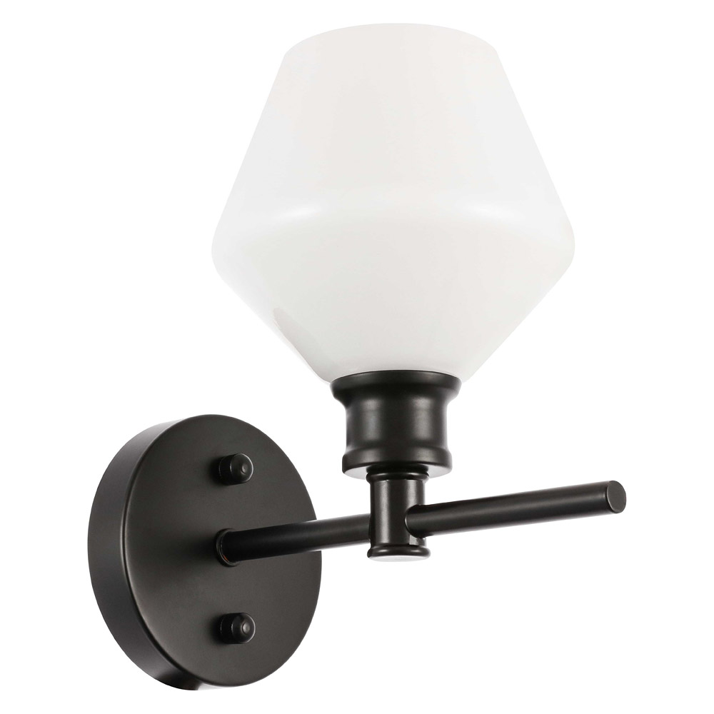 Elegant Wall Sconce - Black/Matte Glass (LD2309BK)