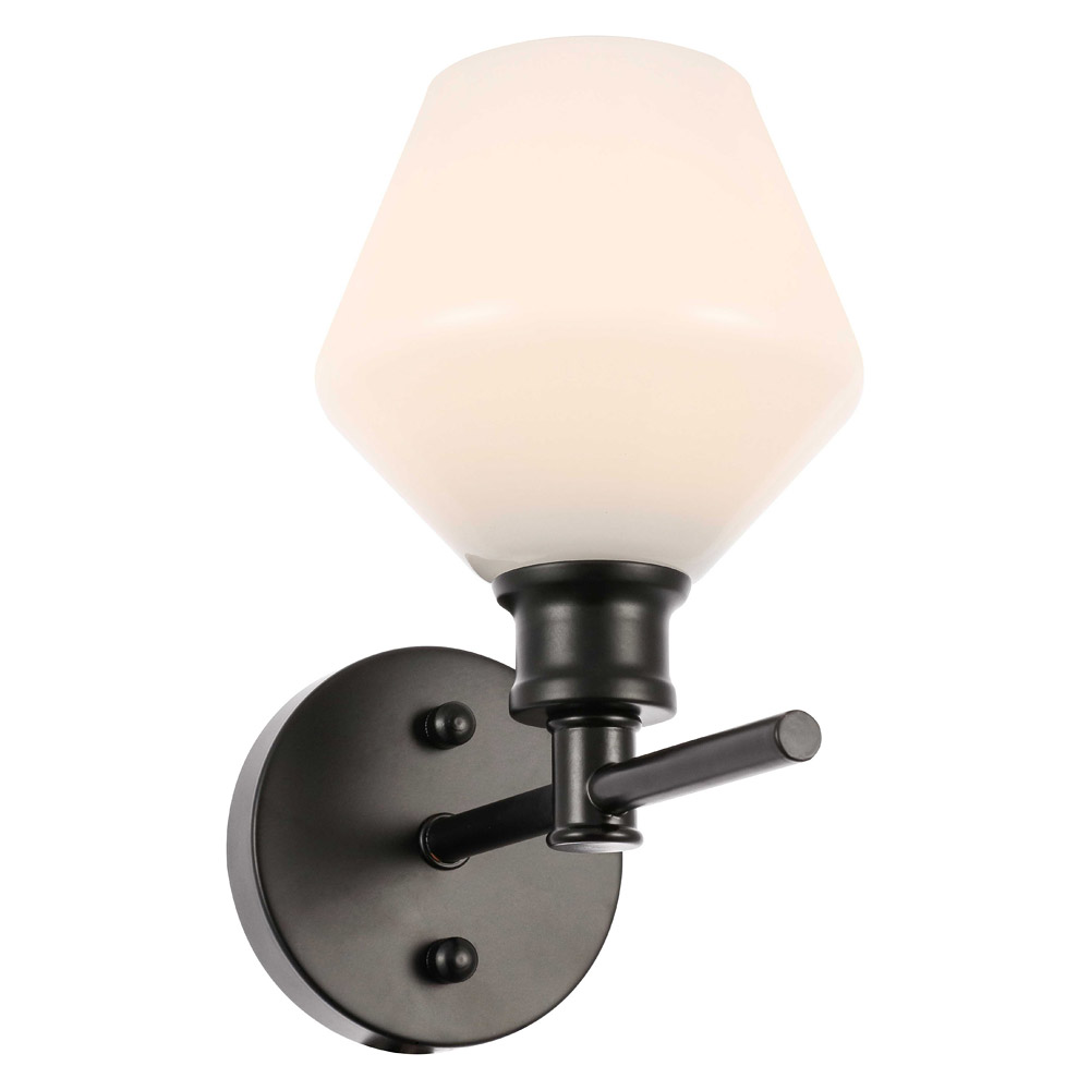 Elegant Wall Sconce - Black/Matte Glass (LD2309BK)