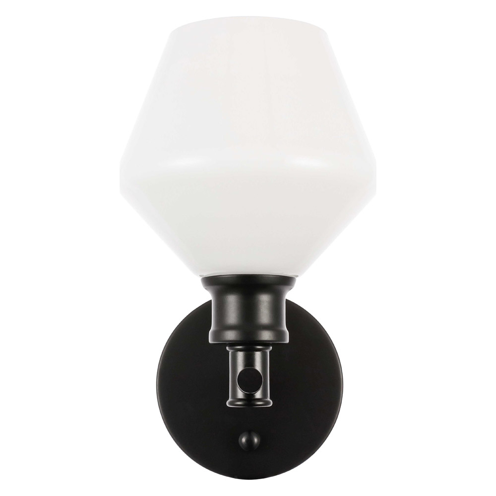 Elegant Wall Sconce - Black/Matte Glass (LD2309BK)