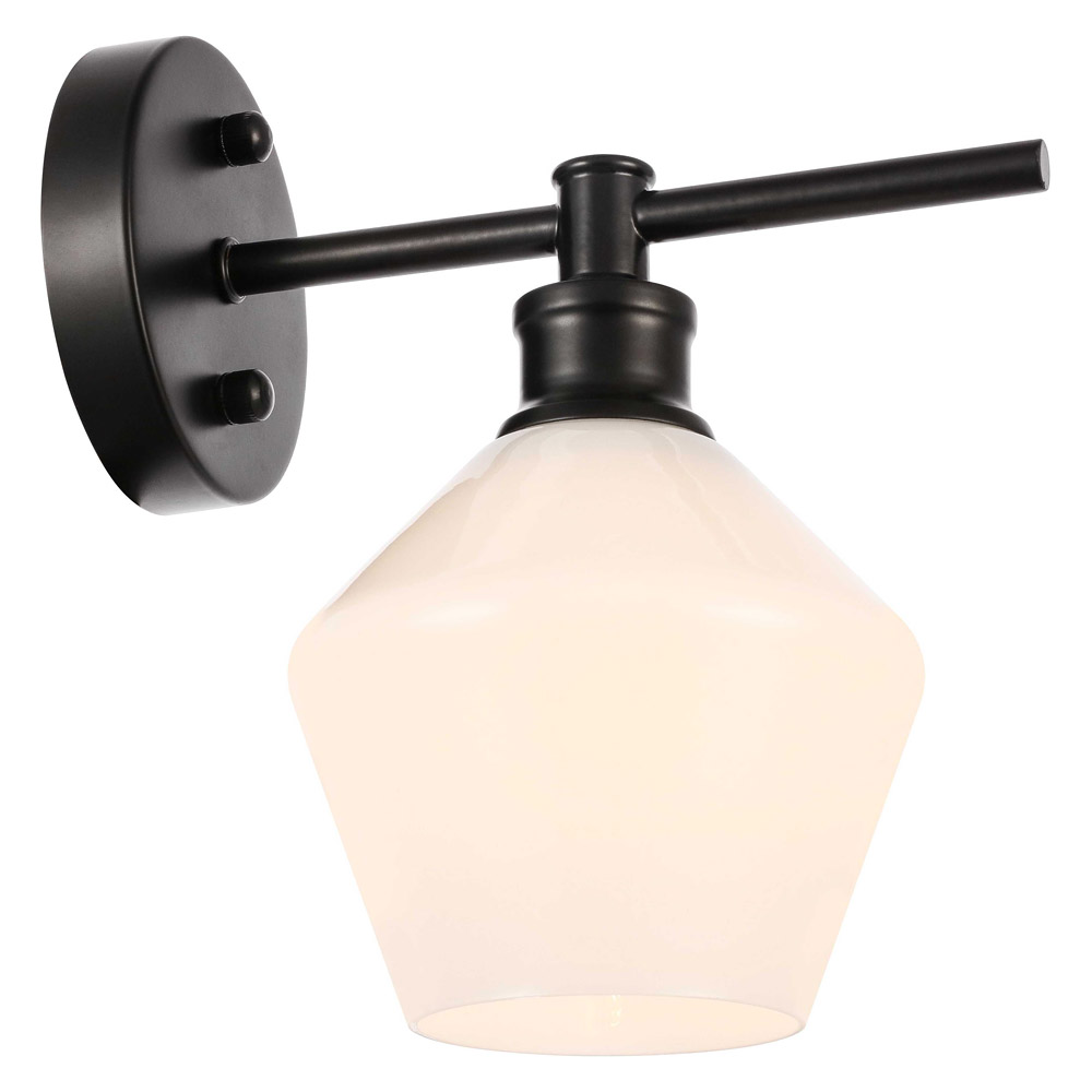 Elegant Wall Sconce - Black/Matte Glass (LD2309BK)