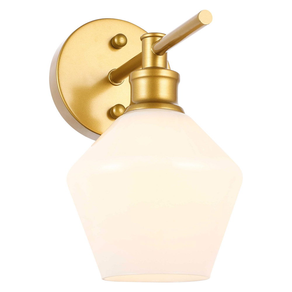 Elegant Wall Sconce - Brass/Matte Glass (LD2309BR)