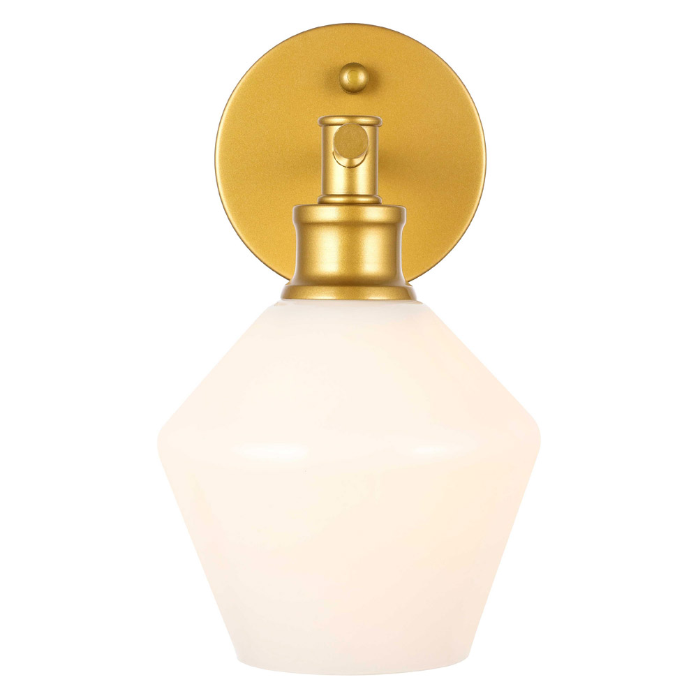 Elegant Wall Sconce - Brass/Matte Glass (LD2309BR)