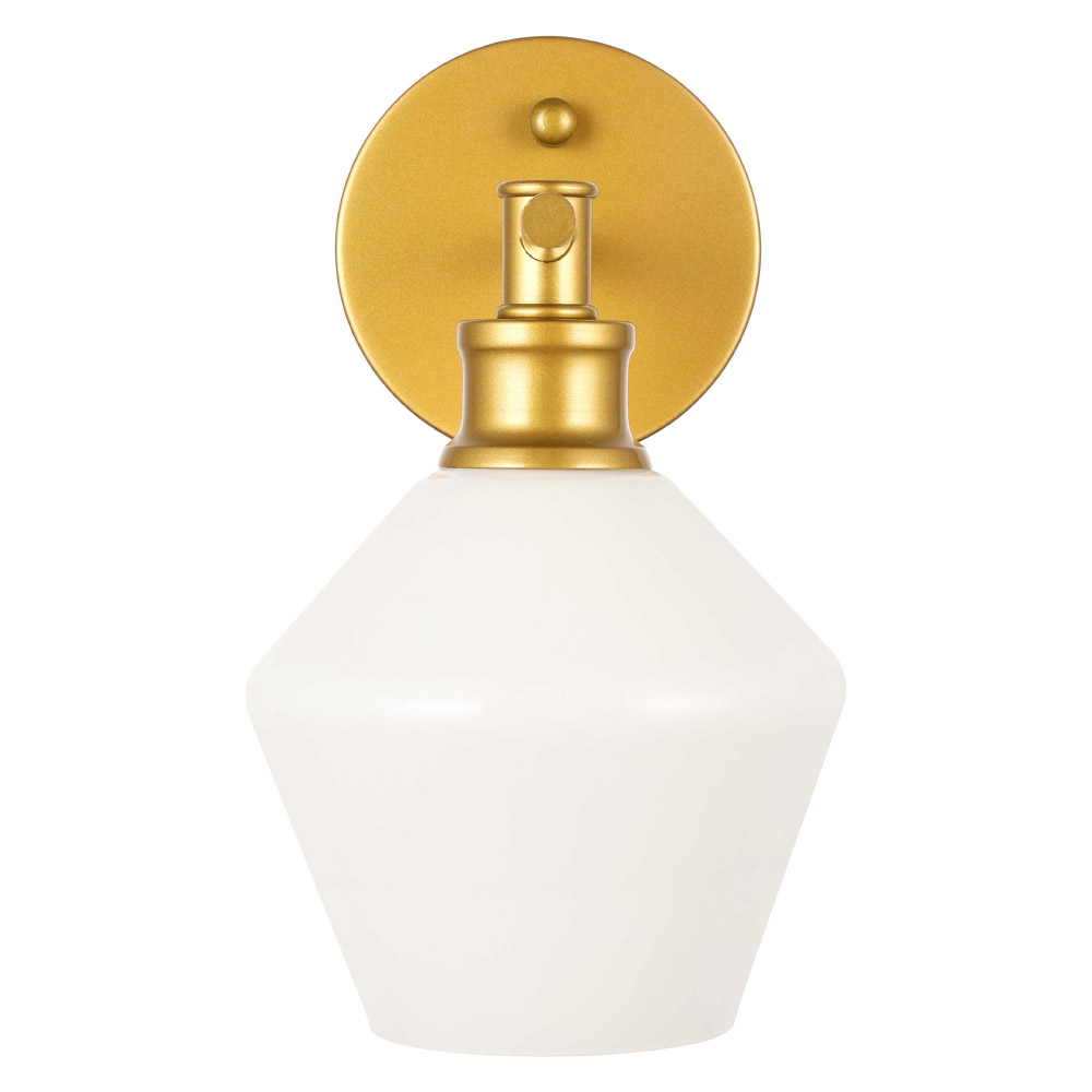 Elegant Wall Sconce - Brass/Matte Glass (LD2309BR)