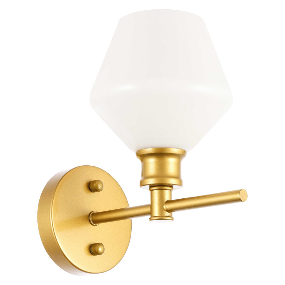 Elegant Wall Sconce - Brass/Matte Glass (LD2309BR)