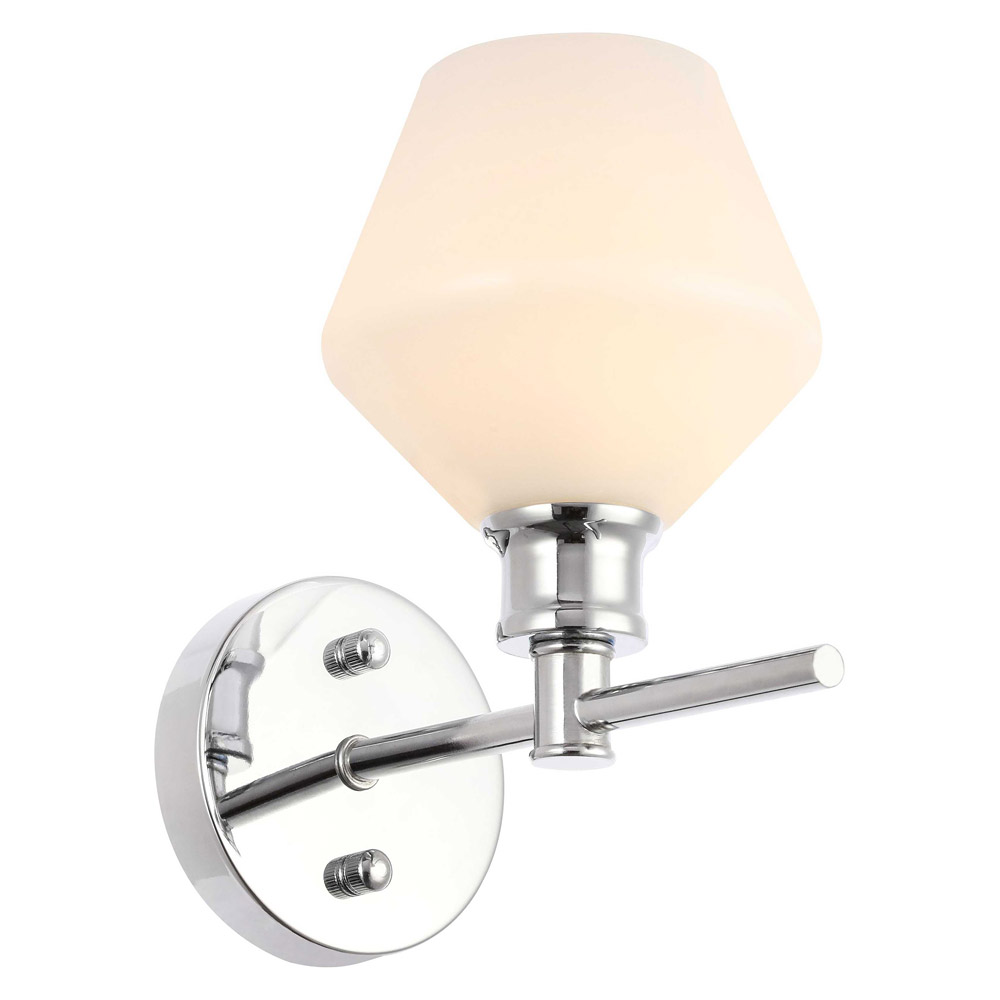 Elegant Wall Sconce - Chrome/Matte Glass (LD2309C)