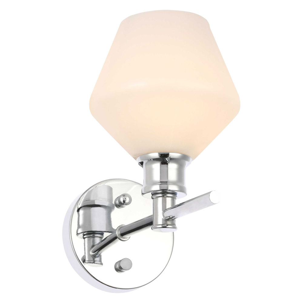 Elegant Wall Sconce - Chrome/Matte Glass (LD2309C)