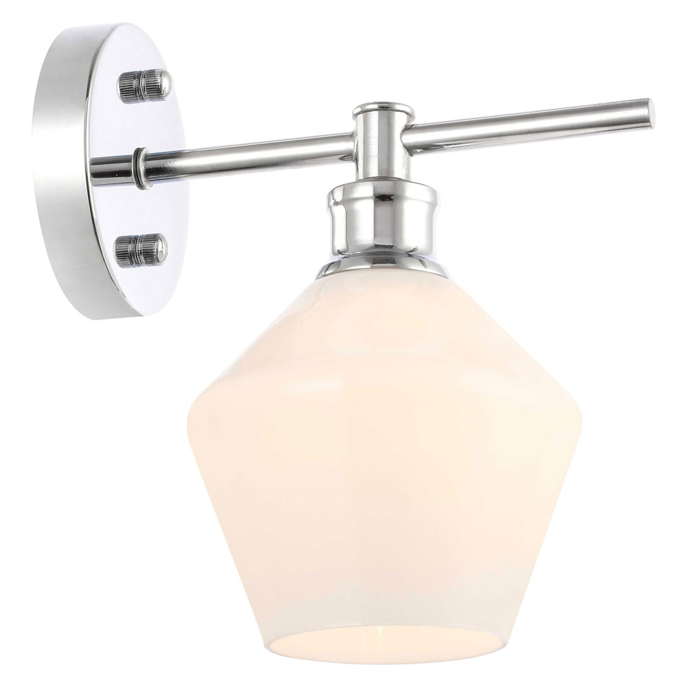 Elegant Wall Sconce - Chrome/Matte Glass (LD2309C)