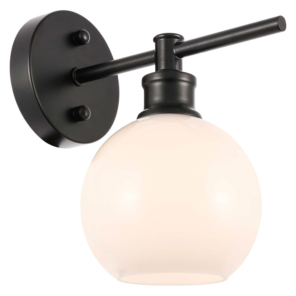 Elegant Wall Sconce - Black/Matte Glass (LD2311BK)