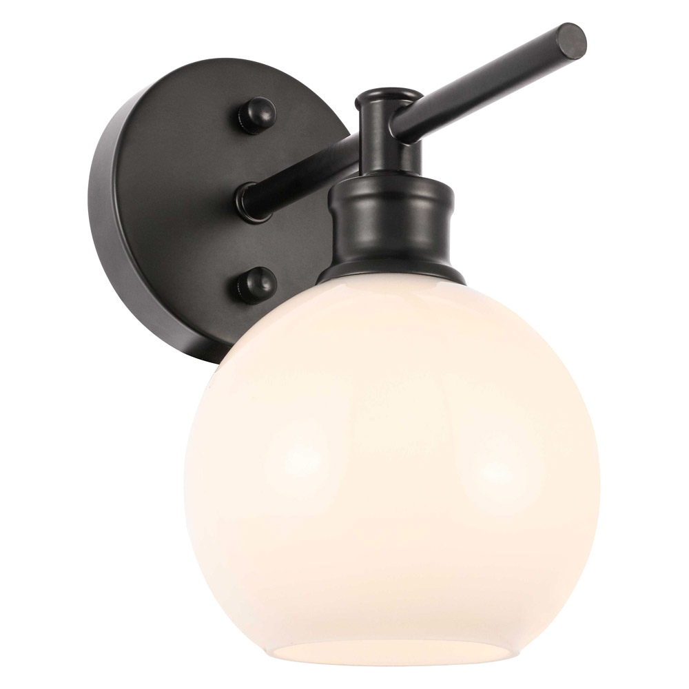 Elegant Wall Sconce - Black/Matte Glass (LD2311BK)