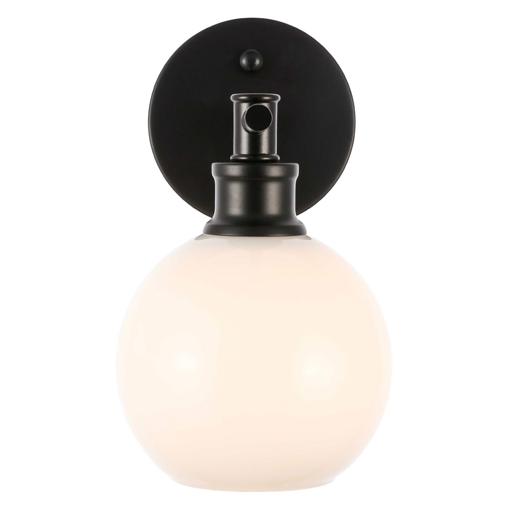 Elegant Wall Sconce - Black/Matte Glass (LD2311BK)