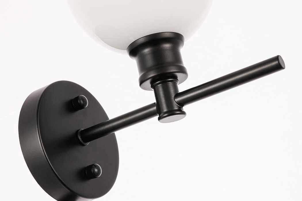 Elegant Wall Sconce - Black/Matte Glass (LD2311BK)