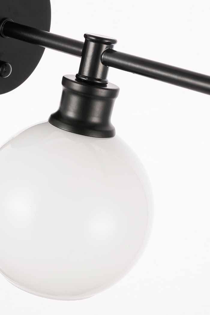 Elegant Wall Sconce - Black/Matte Glass (LD2311BK)