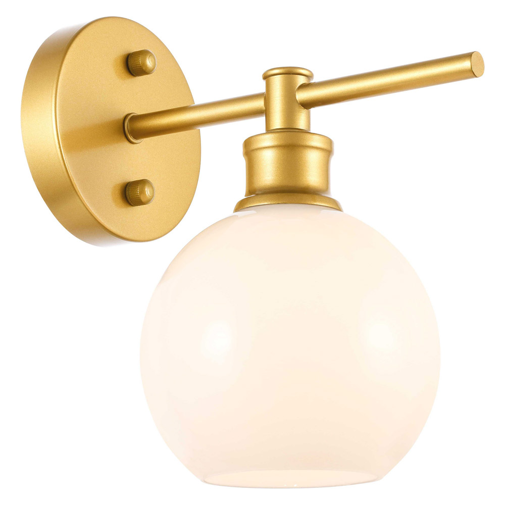 Elegant Wall Sconce - Brass/Matte Glass (LD2311BR)