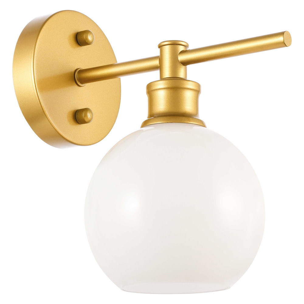 Elegant Wall Sconce - Brass/Matte Glass (LD2311BR)