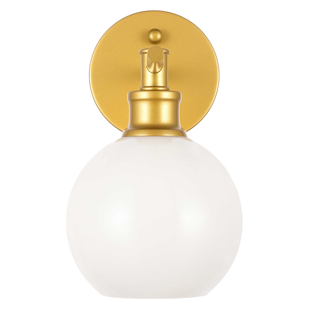 Elegant Wall Sconce - Brass/Matte Glass (LD2311BR)