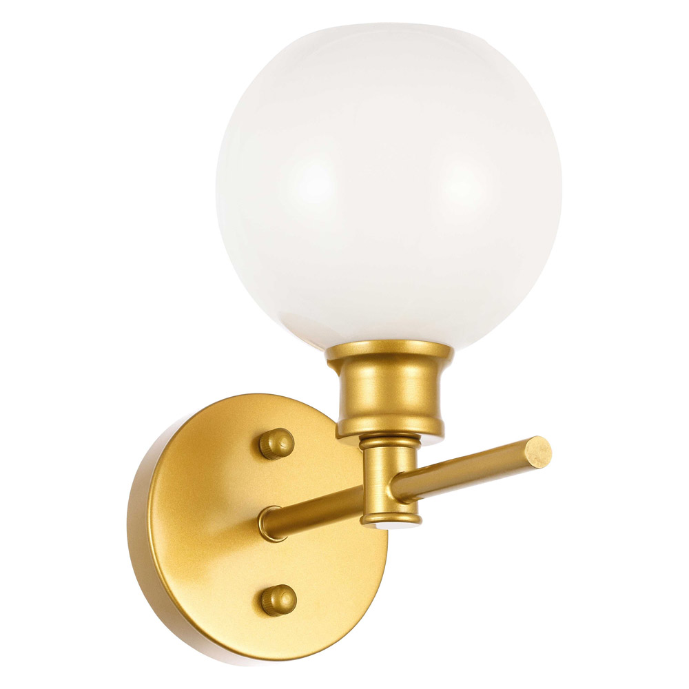 Elegant Wall Sconce - Brass/Matte Glass (LD2311BR)