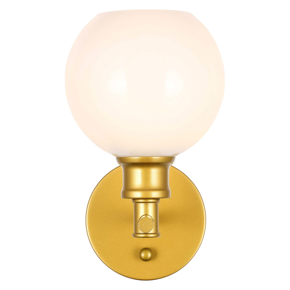 Elegant Wall Sconce - Brass/Matte Glass (LD2311BR)