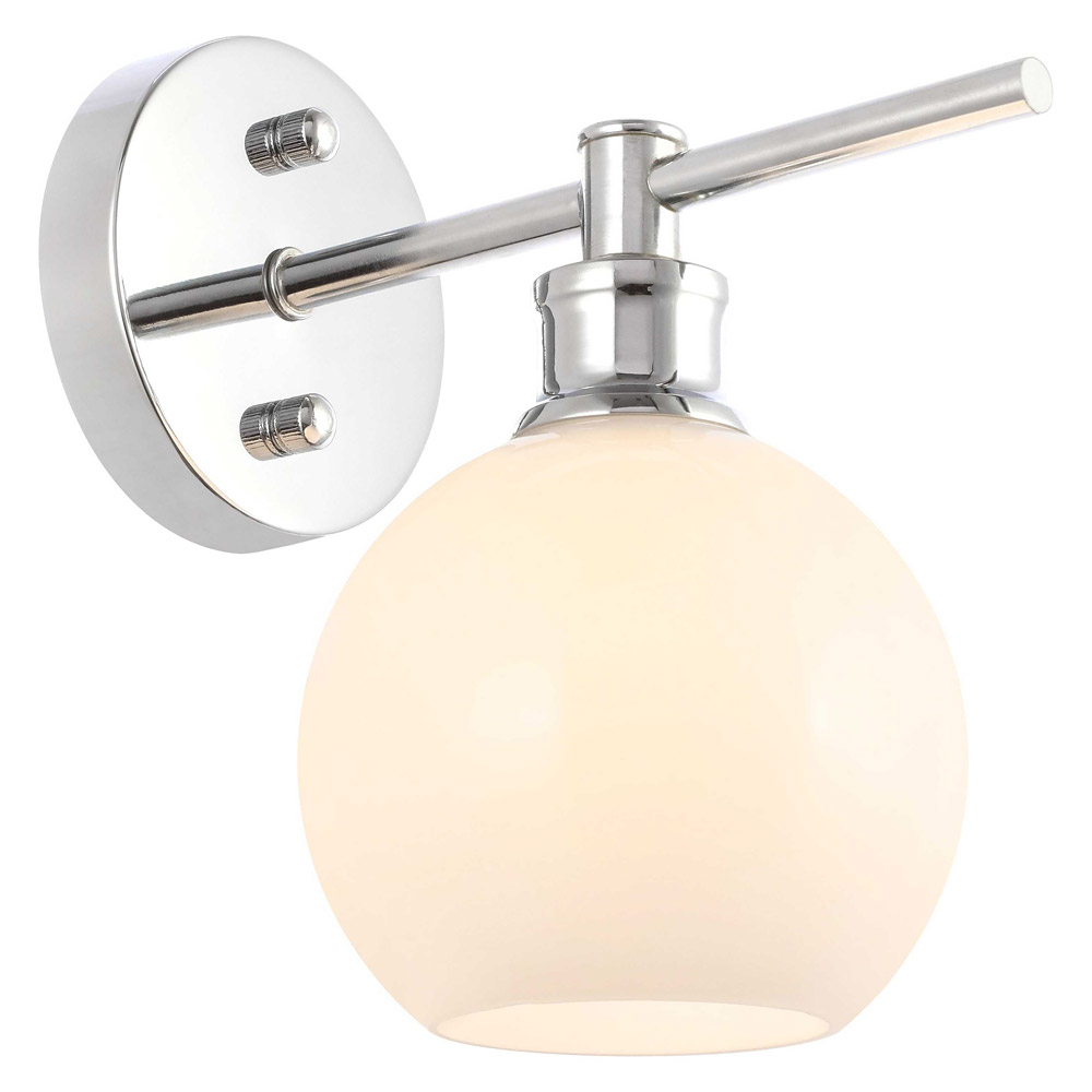 Elegant Wall Sconce - Chrome/Matte Glass (LD2311C)