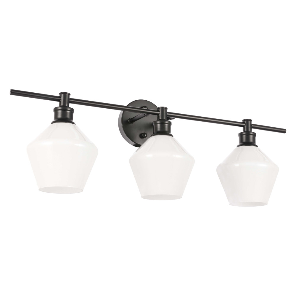 Elegant Wall Sconce - Black/Matte Glass (LD2317BK)