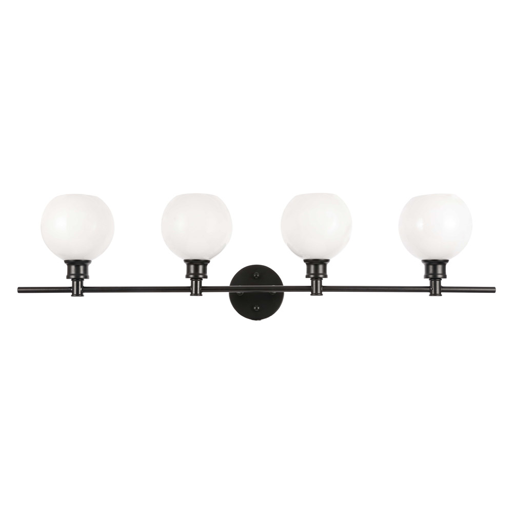 Elegant Wall Sconce - Black/Matte Glass (LD2323BK)