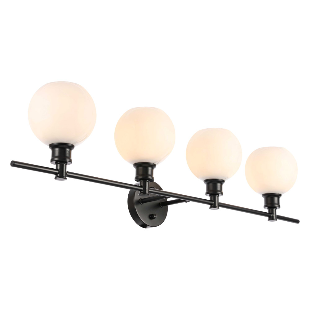 Elegant Wall Sconce - Black/Matte Glass (LD2323BK)