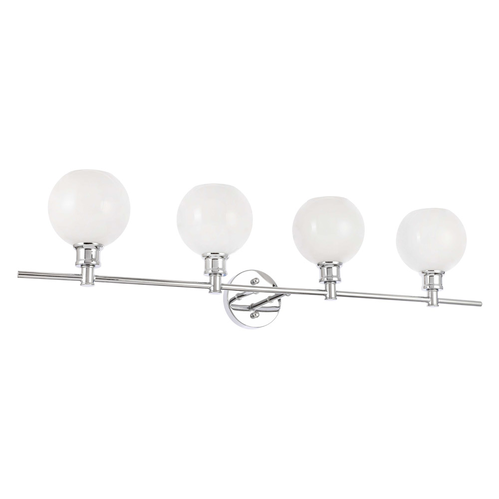 Elegant Wall Sconce - Chrome/Matte Glass (LD2323C)