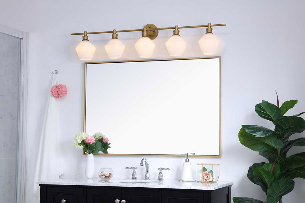 Elegant Wall Sconce - Brass/Matte Glass (LD2325BR)