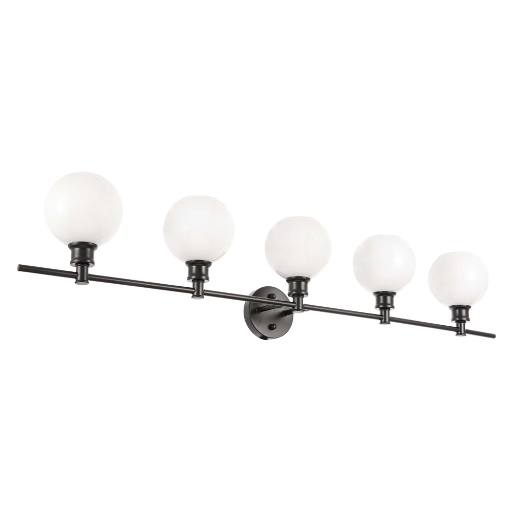 Elegant Wall Sconce - Black/Matte Glass (LD2327BK)