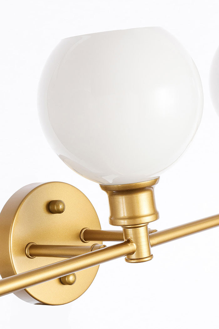 Elegant Wall Sconce - Brass/Matte Glass (LD2327BR)