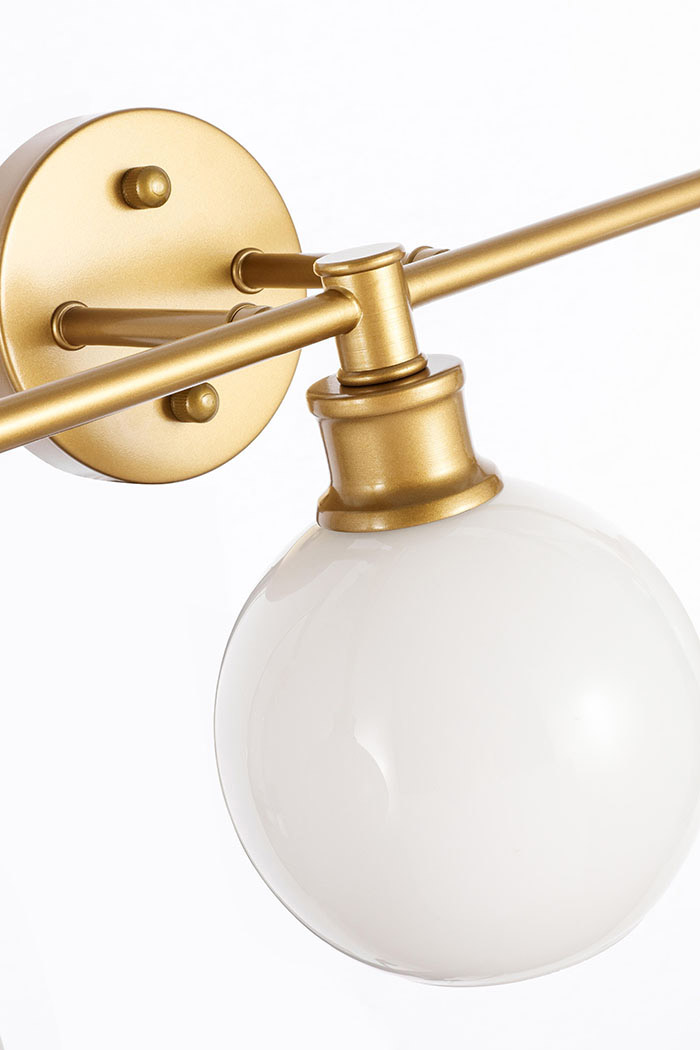 Elegant Wall Sconce - Brass/Matte Glass (LD2327BR)