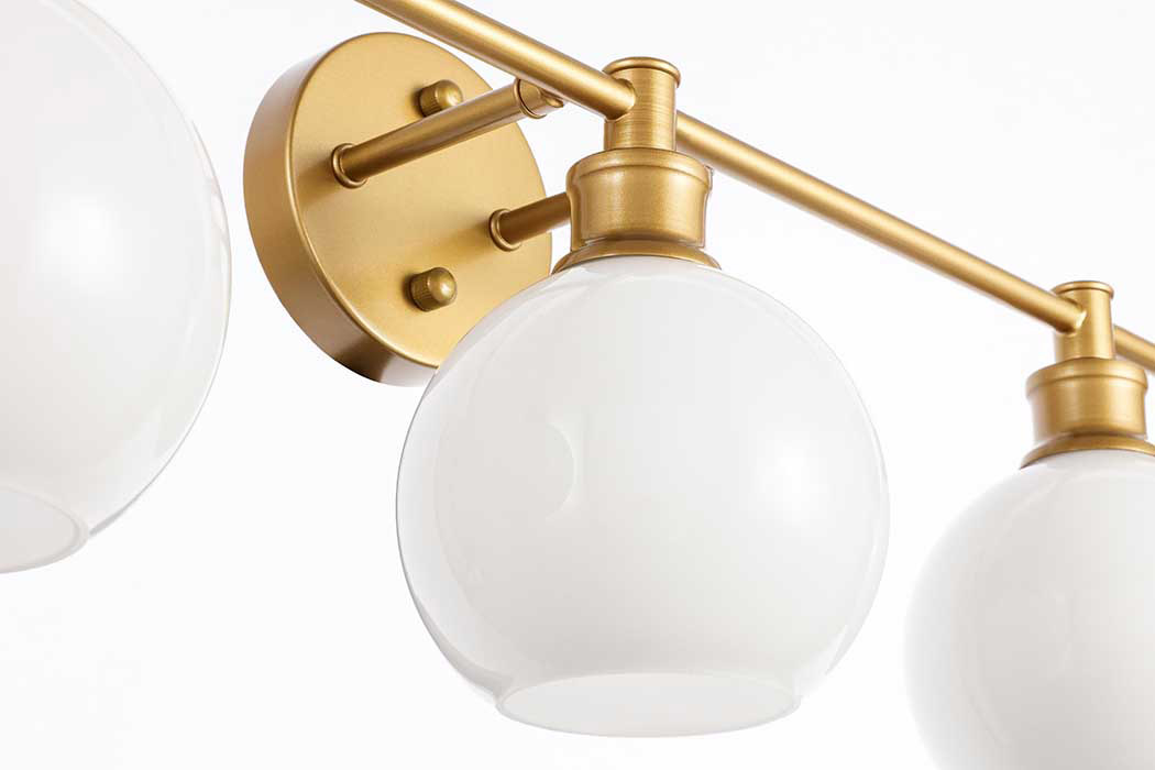 Elegant Wall Sconce - Brass/Matte Glass (LD2327BR)